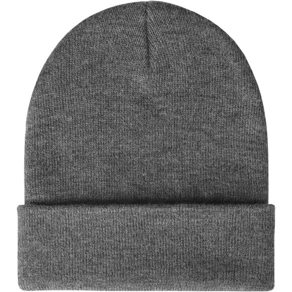 Men's Grey Comfortable Breathable Soft Beanie Knit Slouchy Winter Skull Hats - Picture 1 of 6